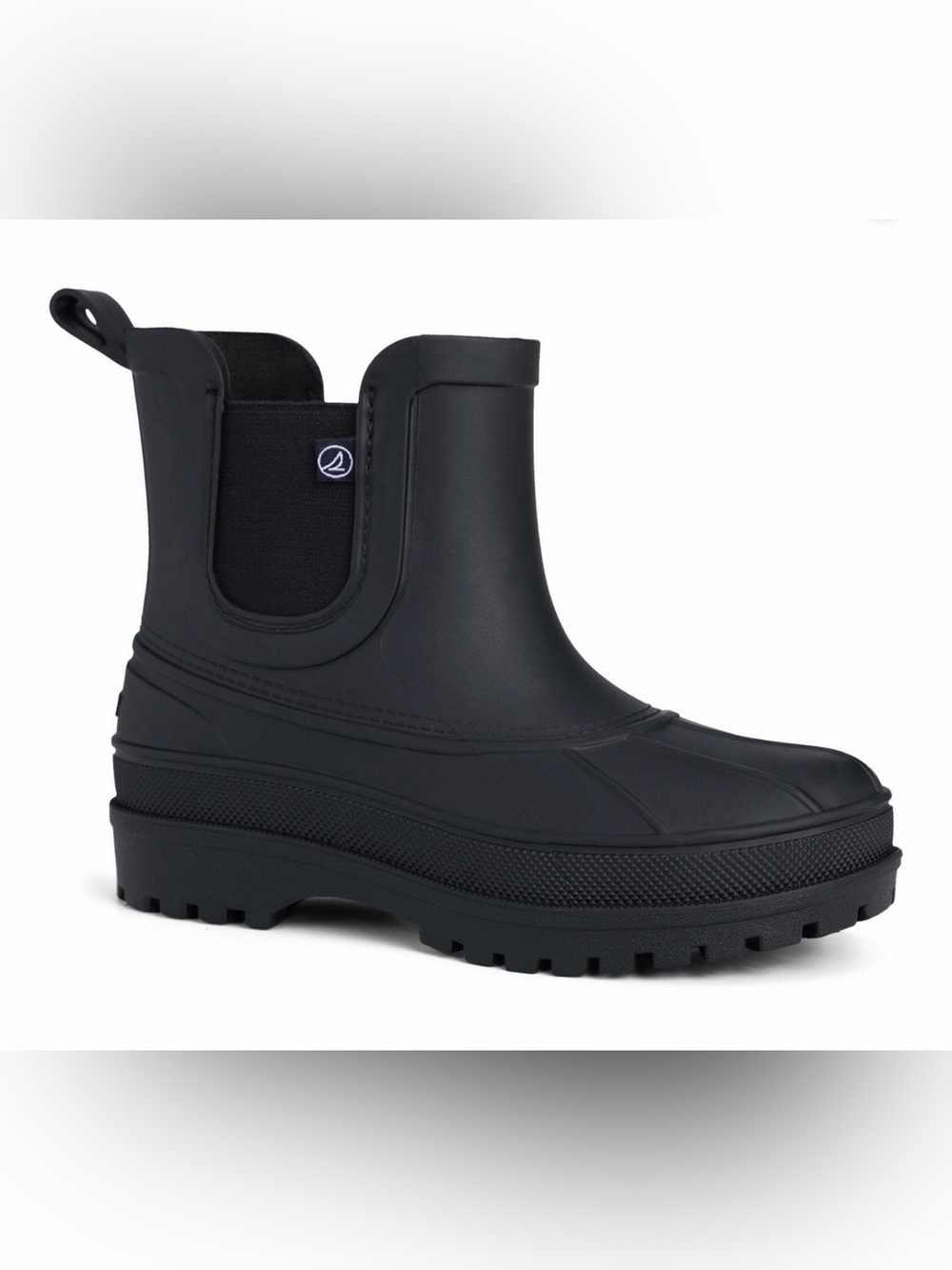 NWB Sperry Rain Boots Black Size 12 or 1 kids